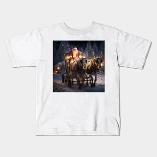 Santa Claus by night Kids T-Shirt